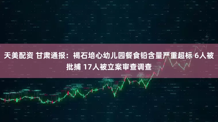 天美配资 甘肃通报：褐石培心幼儿园餐食铅含量严重超标 6人被批捕 17人被立案审查调查